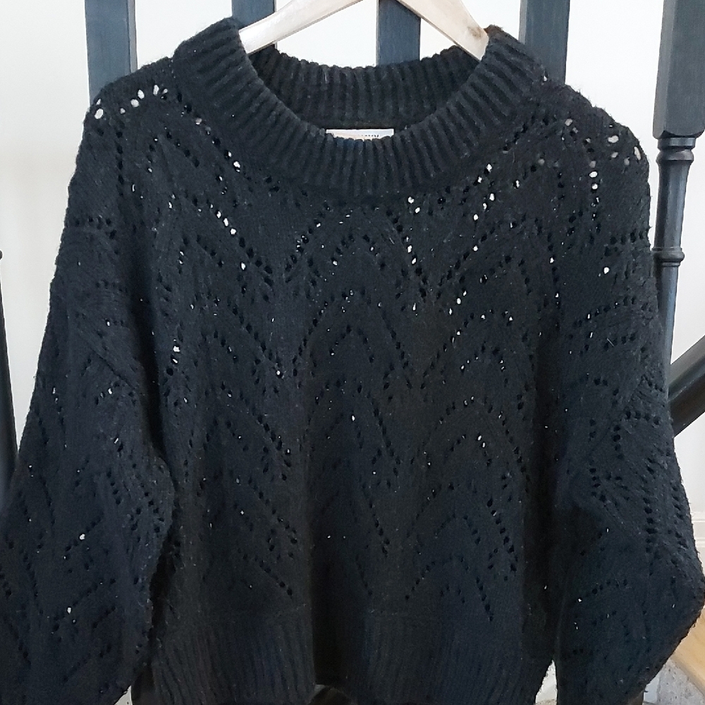 Cozy Black Knit Sweater